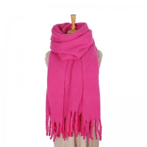 Classic best seller versatile red solid color Long Scarf 100% polyester